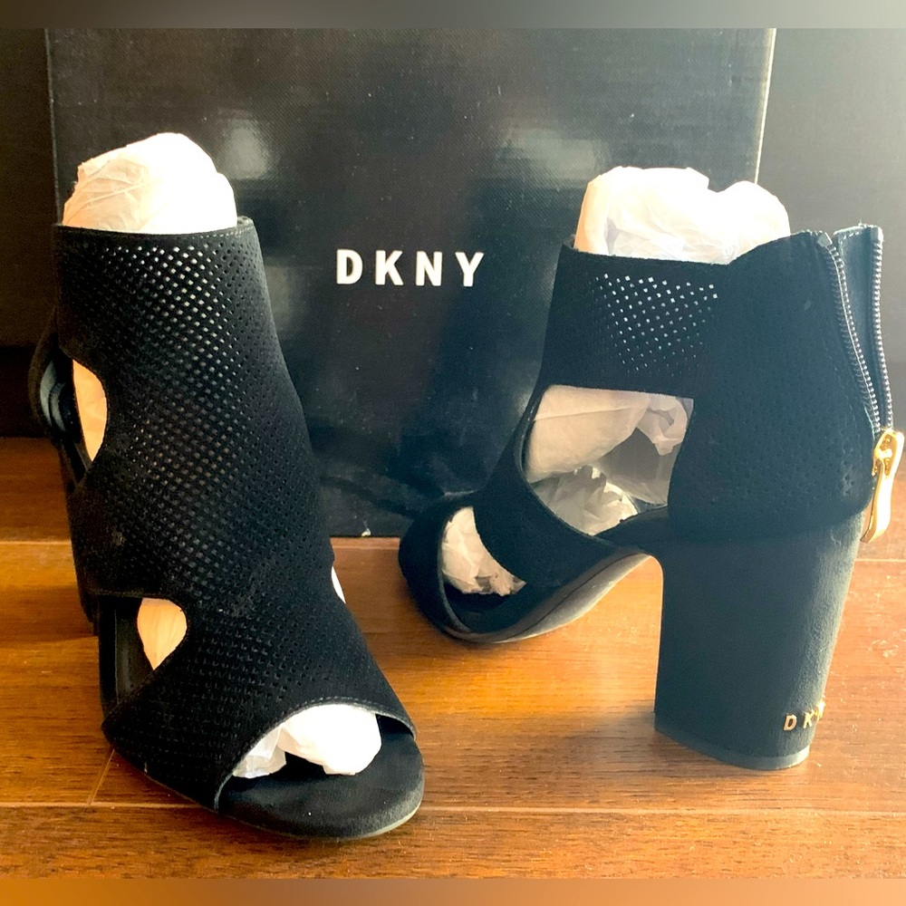 DKNY Suede bootie sandals